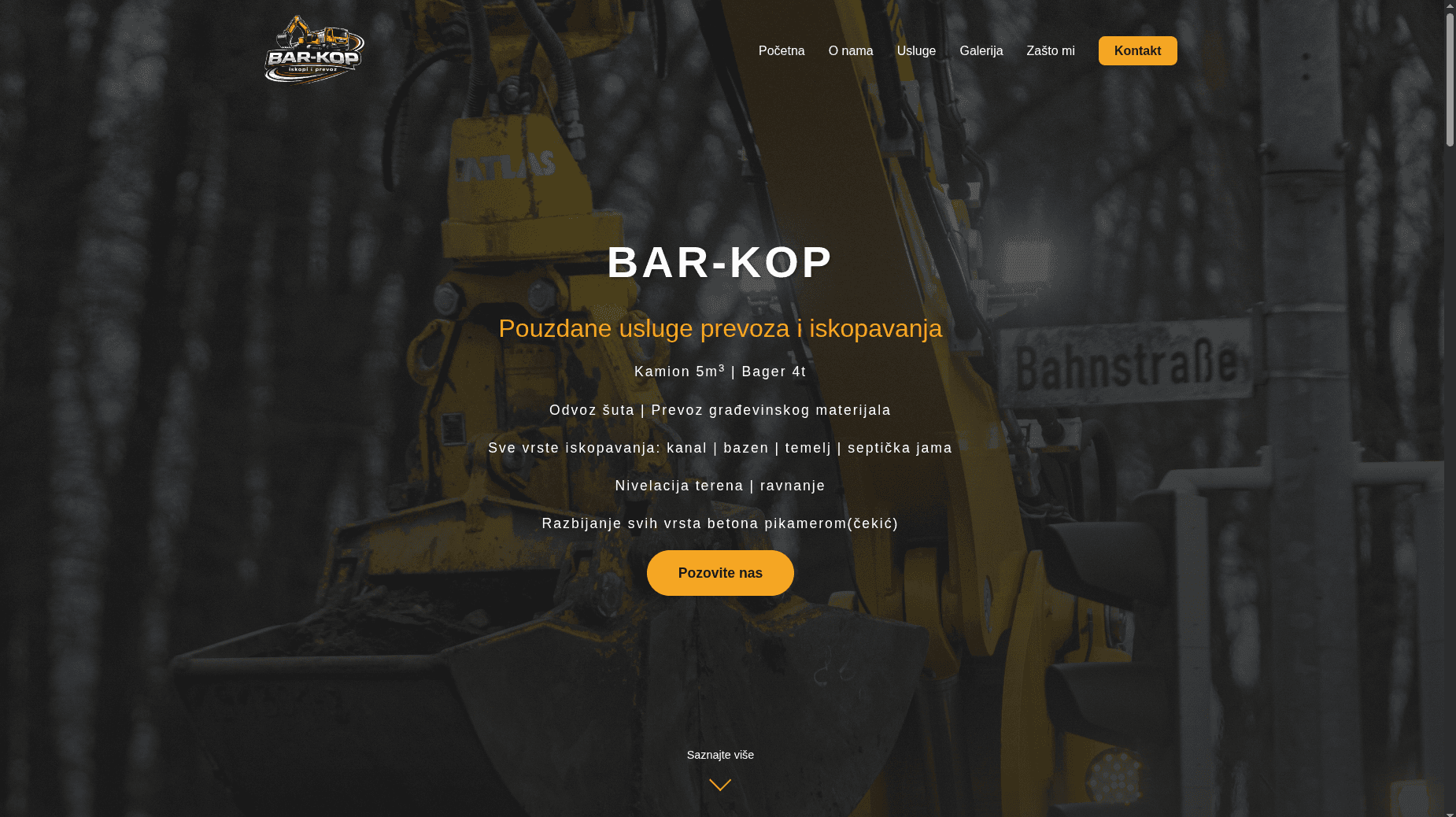 BarKop website screenshot